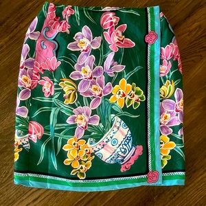 Vintage Carlton Varney Silk Wrap Skirt